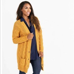 Mustard Yellow Cardigan Sweater 